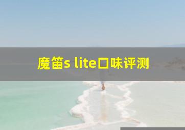 魔笛s lite口味评测